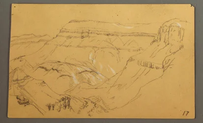 Skizzen, El Yemen Tal, "Arabien", möglicherweise 1868, 20. Februar