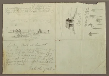 Zeichnung, Skizzen aus Calé, Kolumbien, Juli 1853