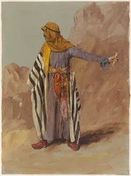 Zeichnung, Stehender Beduine, wahrscheinlich Februar 1868