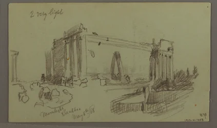 Studie von Tempelruinen, 8. Mai 1868