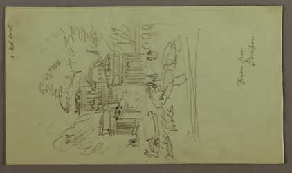 Zeichnung, Studie eines Freskos aus Pompeji