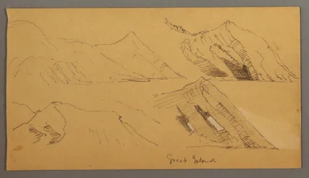 Studie von Felsklippen, möglicherweise 1859
