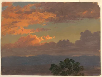 Zeichnung, Sonnenuntergang, 1865