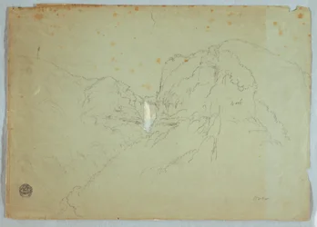 Zeichnung, Tequendama Wasserfälle bei Bogata, Kolumbien, 1853