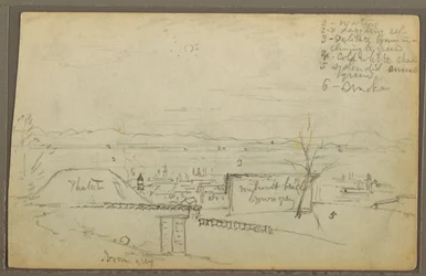 Zeichnung, Stadt (Ecuador?), 1853