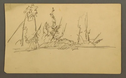 Zeichnung, Bewaldete Insel, möglicherweise 1877