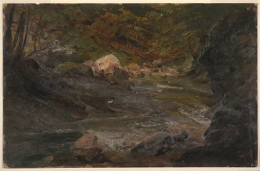 Zeichnung, Waldstrom, 1850–60
