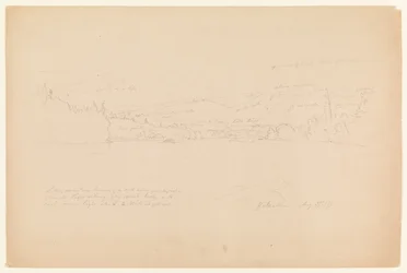 Ufer des Sees und Vorgebirge des Mount Katahdin