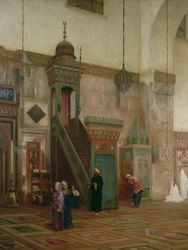 Detail aus dem Inneren der Umayyaden-Moschee in Damaskus, 1873-75