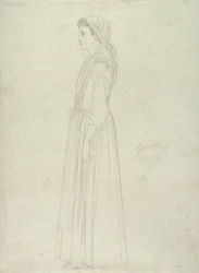 Marietta, Capri, 1859 (Graphit auf Papier)