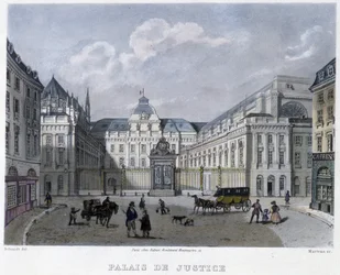 Palais de Justice - in Paris en 1832 von Martens