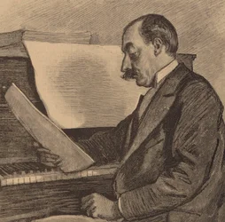 Porträt des Pianisten und Komponisten André Messager 1853-1929, 1891