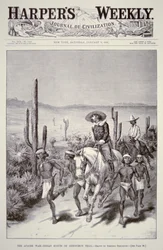 Apachen-Scouts führen Armeepatrouille auf der Jagd nach Geronimo (1829-1909) aus 