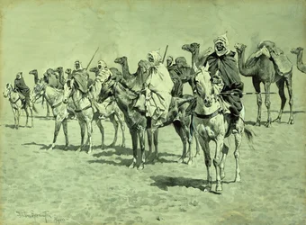 Karawane in der Sahara