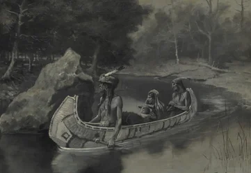 Warfen es direkt in den Fluss... wo es im Sommer noch zu sehen ist, 1889