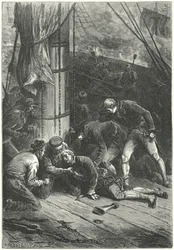 Tod von Admiral Lord Nelson in der Schlacht von Trafalgar