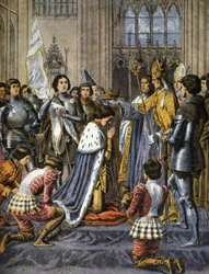 Krönung Karls VII. von Frankreich in Reims, um 1900