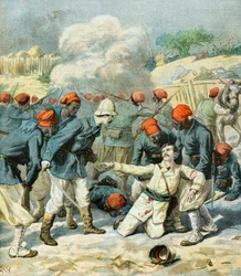 Der Tod von Leutnant Lecerf in der Schlacht von Napa