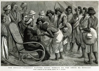 Der Sudan: Freundliche Einheimische huldigen dem Scheich el Morgani, aus 