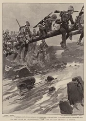 Auf dem Weg nach Middleburg, wie die Wachen einen Spruit überquerten