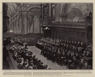 Das Begräbnis von Mr. Rhodes, der Gedenkgottesdienst in St. Paul