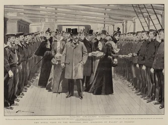 Der königliche Besuch des Hospitalschiffs Princess of Wales in Tilbury