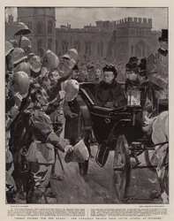 Drei Hochrufe für die Königin, die kanadischen Truppen aus Südafrika in Windsor