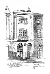 Haus von Thomas Carlyle, Ampton Street, London, 1912