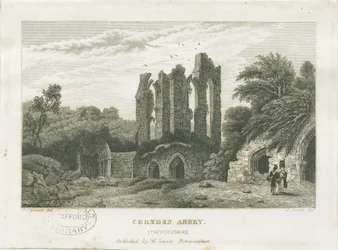 Croxden Abbey (Kupferstich, ca. 1830)