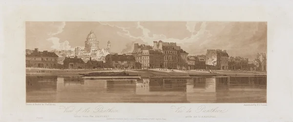 Ansichten des Pantheon, vom Arsenal aus gesehen 1803; Platte 12 aus Ansichten in Paris, das Emanuel-Volumen Nachzeichnung der Platte 1981.25.2621