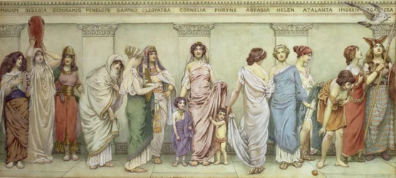 Große Frauen der Antike: Miriam, Rebecca, Semiramis, Penelope, Sappho, Cleopatra, Cornelia, Phryne, Aspasia, Helen, Atalanta, Imogen und Boadicea