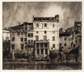 Alte Häuser am Tiber