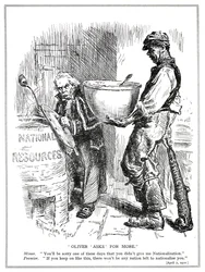 Lloyd George sieht sich Streikdrohungen der Bergleute gegenüber, April 1920