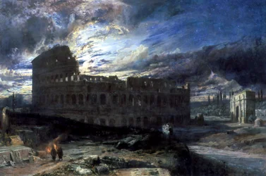 Das Kolosseum in Rom bei Mondlicht, 1859