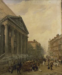 Das Mansion House von Poultry, Blick auf Cheapside Richtung St. Mary-Le-Bow