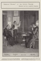 Eine Aufführung von Sherlock Holmes im Lyceum Theatre, London