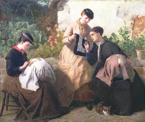 Eine Honiton-Spitzenmanufaktur, ca. 1869