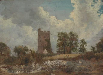 Landschaft mit Kirche