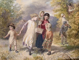 Brombeeren pflücken, 1860