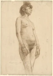 Stehender weiblicher Akt, 1885.