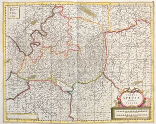 Karte von Schwaben (Deutschland)