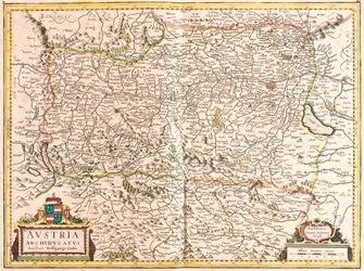 Karte des Erzherzogtums Österreich