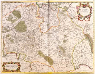 Karte des Herzogtums Franken (Deutschland)
