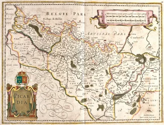 Karte der Provinz Picardie (Frankreich) (Radierung)