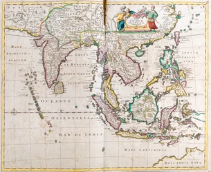 Pakistan, Indien, Nepal, Bhutan, Bangladesch, Burma, Thailand, Laos, Kambodscha, Vietnam, Malaysia, Indonesien, die Philippinen