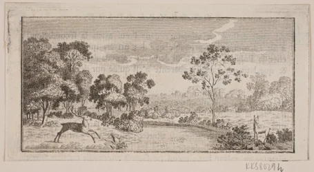 Landschaft mit Hirschen