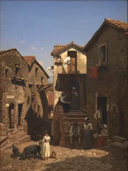 Eine Straße in Gerano