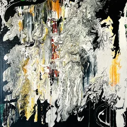 Abstrakter Goldfluss