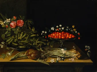 Stillleben mit Erdbeeren