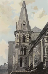 Auxerre, Kirche Saint-Eusebe, Ansicht NW (vor der Restaurierung)